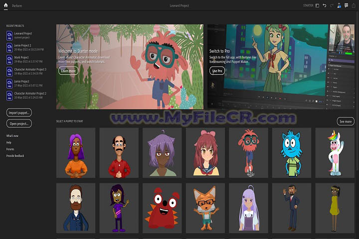 Adobe Character Animator 2024 (v24.6.0.066) MyFileCR Adobe Character Animator 2024 (v24.6.0.066) MyFileCR