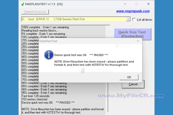 Fake Drive Check 2025 v4.61  Free download Fake Drive Check 2025 v4.61  Free download