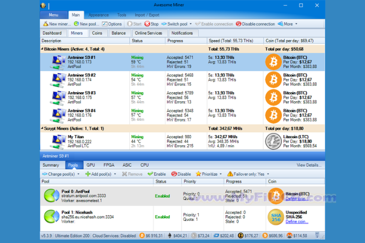 Awesome Miner Ultimate 2025 v11.2.2 for pc