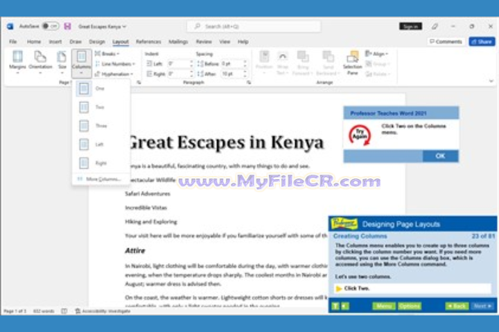 Professor Teaches Word 2021 v7.1 for pc