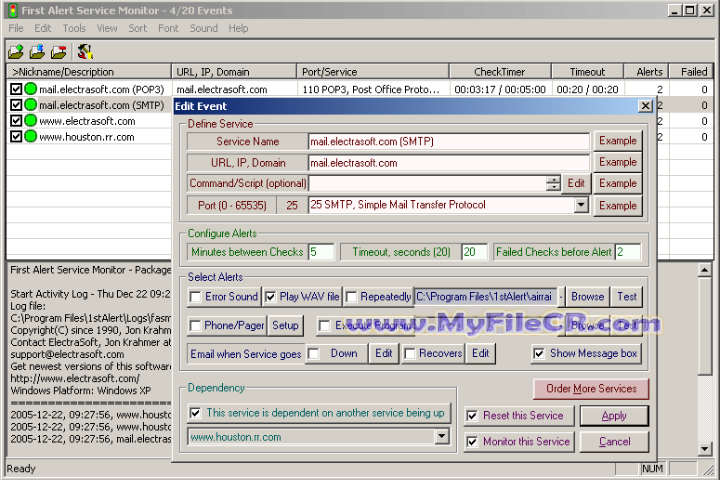 ElectraSoft First Alert Service Monitor 2025 v25.10.31 full version