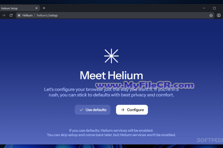 Helium Browser v0.7.7.1 full version
