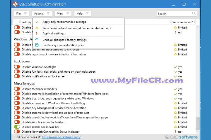 O&O ShutUp10++ 2025 v2.1.1015 free download