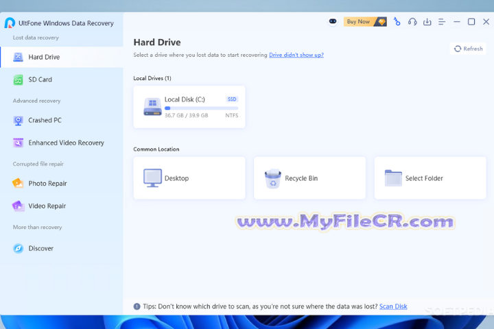 UltFone Windows Data Recovery 2025 v10.6.5.1 free download