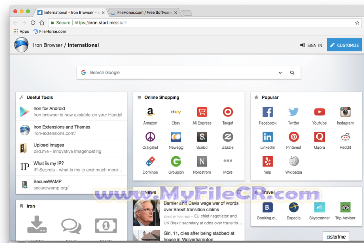 SRWare Iron Browser v1.0 free download