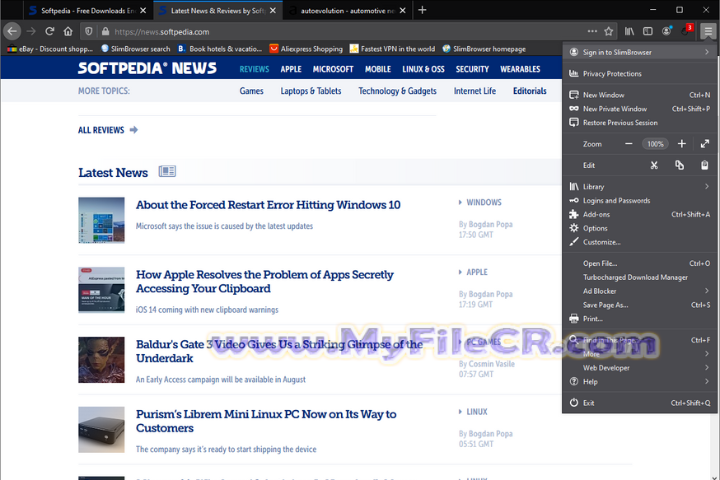 Slim Browser v18.0.0.0 free download