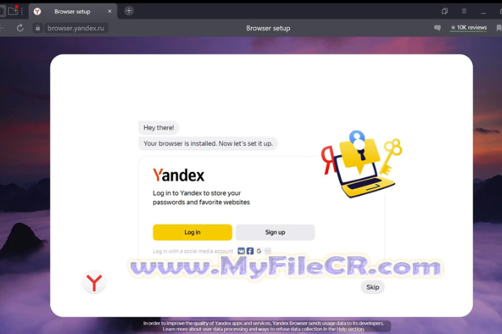 Yandex Browser v1.0 for pc