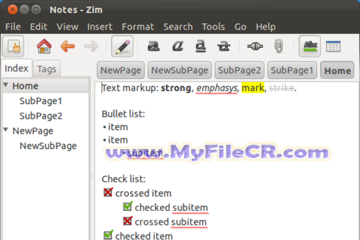 Zim-ADesktop Wiki 2025 v0.76.3 for pc