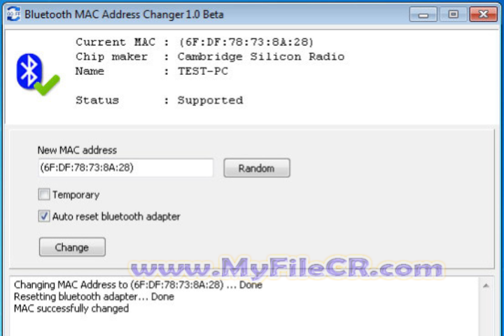 Bluetooth MAC Address Changer v1.14.0.203b [Latest Software]